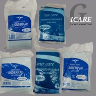 HOSPI I TECH UNDERPAD / NUR CARE ( 17X 27/ 30X30CM/45CM x 60CM/ 60x90CM/75CM x 75CM )