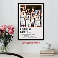 1 ชิ้น, ภาพวาดตกแต่งแบบ 2Dแบน - กรอบแล้ว, โปสเตอร์อนิเมะ Kuroko's Basketball 2012 แนวดราม่าโรงเรียนต