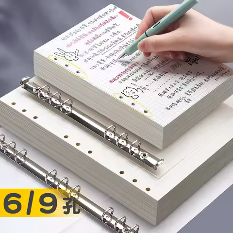 60 Sheets A5/B5 Loose Leaf Refill Paper 6/9 Holes Detachable Notebook Inner Page Horizontal Planner 