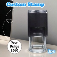 1/2Pcs Custom Round Logo Design Stamp, Back To School Supplies For Kids,Personalized Stamps Self Ink