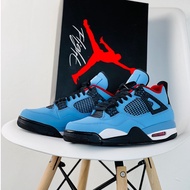 Travis Scott x  4 " Blue " Low cut Basketball Shoes Casual Sneakers For Men Women
