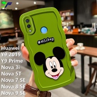 JieFie มิกกี้เมาส์เคสโทรศัพท์สำหรับ Huawei Y9 2019 / Y9 Prime / Nova 3i / Nova 5T / Nova 7 SE แฟชั่นคลื่นขอบ TPU นุ่มปกป้องกล้องฝาครอบเคสใส่โทรศัพท์