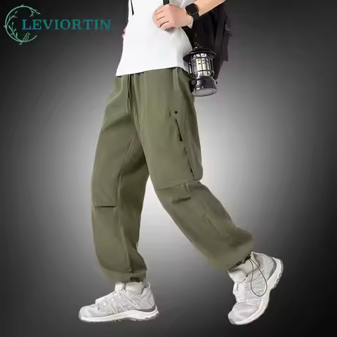 Men's Cargo Pants Lightweight Quick Dry Trousers Fishing Climbing Pants Autumn Elastic Outdoor Hikin