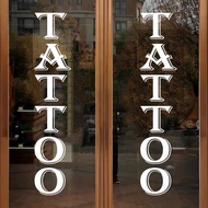 Tattoo Shop Glass Door Sticker Tattoo Personalized Decorative Background Word Sticker