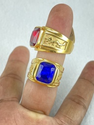 NHẪN NAM SONG LONG TITAN MẠ VÀNG 24K SÁNG BÓNG