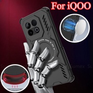 Shockproof Phone Case for iQOO Neo 10 Z10 Turbo Pro 5G Armor Magnetic Charge Ring Casing Cooling Hea
