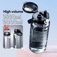Straw tumbler 1500ml/2000ml Thermos Cute Coffee Tumbler with Tea Tumbler tahan panas Steel Flask YDB