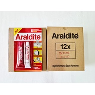 MERAH Araldite Red Glue 5 Minutes Contents 30 ml