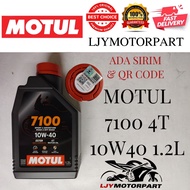 100% ORIGINAL MOTUL 7100 10W40 1.2L 4T MINYAK HITAM ENGINE OIL