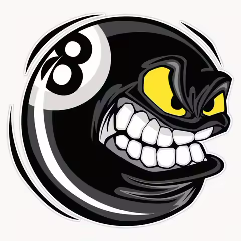 No. 8 Ball Style Billiards Vinyl Waterproof Motorcycle Stickers Moto Helmet Decoration Decals Car Au