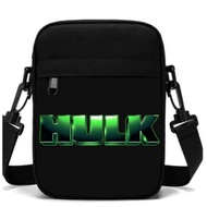 HITAM Hulk Superhero Black Sling Bag 100% Cordura Canvas/Hulk Superhero Mini Sling Bag/Hulk Logo Mini Sling Bag
