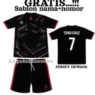 TERBARU Free sablon nama nomor punggung jersey dewasa/ baju futsal