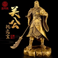 H-Y/ 3BSAWholesale Guan Gong Living Room Guan Gong Copper Statue Decoration Brass God of War and Wealth Guan Gong Buddha