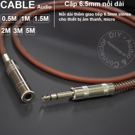 6.5mm male to 6.5mm female stereo DIY 0.5M to 5M - 6.35mm male to 6.5mm female cable