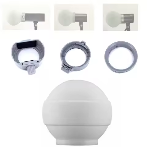 Generic replace ML-CD15 Silicone Diffuser Bounce Dome Flash with 3 Adapters for Godox V860III V850II