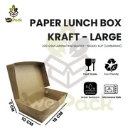 PAPER LUNCH BOX SIZE L 290 GSM TAKE AWAY BOX BROWN KRAFT 290 GSM Anti-Seepage