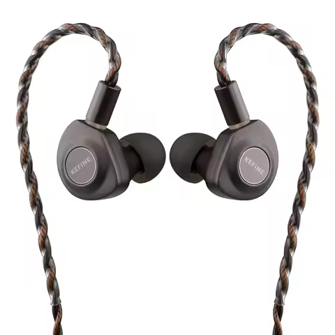 KEFINE Delci 10mm DLC+PU Diaphragm Dynamic Driver Hifi Wired IEM Earphones with CNC Metal & Detachab