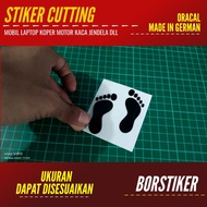 FOOTPRINT STICKERS | CUTTING STICKER ORACAL MATERIAL CUSTOM LOGO