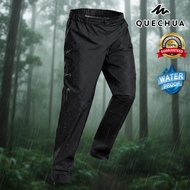 Rain Pants/Waterproof For Men Hiking Model MH500 (Black) QUECHUA