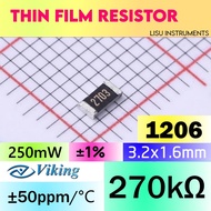 270k 1206 ±1% SMD THIN Film Resistor 270k 2703 Viking Tech ARG06FTD2703