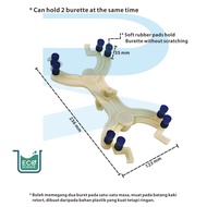 Double Burette Clamp Holder (Plastic / Alloy)