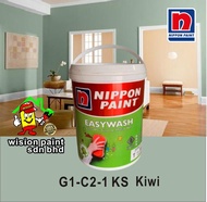 G1-C2-1 KS KIWI  1L / 5L /18L  NIPPON PAINT (EASYWASH) - INTERIOR PAINT /   Cat Rumah Dalam