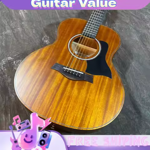 Mahogany Body 36 Inch GS Mini Style Acoustic Guitar Solid Portable Travel Portable Wooden Guitar wit