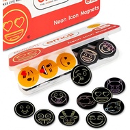 54Pcs Emoji Refrigerator Magnets Fridge Magnets For Locker Whiteboard - Neon Magnets Funny Magnets F