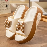Women's Anti-slip Slippers Colorful Collage Fashion EVA Soft Bottom Thick Bottom 5CM Women's High He