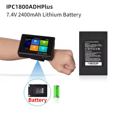 Battery Cctv Tester IPC1800 Plus 7.4V 2400mAh Lithium for IPC-1800 / Ipc-1800plus