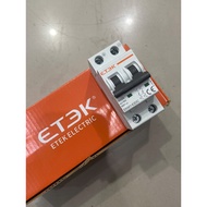 [ 2 PCS ] MCB DC, CB DC, APTOMAT DC ETEK 25A, 25 VDC, ETEK DC circuit breaker specialized for solar 