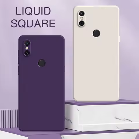 Original Square Liquid Silicone Case for Xiaomi Mi Mix 2 2S 3 4 Camera Protective Soft Cover Mi Civi