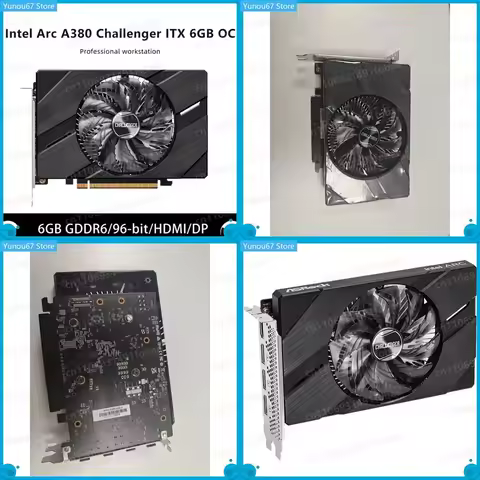 For Intel Arc A380 6GB GPU Graphics Card GDDR6 96-bit PCI-E 4.0 HDMI DP 8pin Support 500W PSU