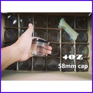 ☍ ❂ 120ML GLASS JAR, SOLD IN 6 PCS