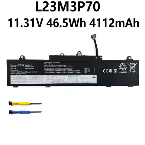 L23M3P70 11.31V 46.5Wh 4112mAh Laptop Battery For Lenovo ThinkPad L16 GEN 1 Series L23B3P70 L23D3P70