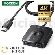 UGreen CM311 4K@60Hz 0HDMI Switch with 3.3FT 0HDMI Cable 2 in 1 Out/1 in 2 Out Bidirectional 0HDMI S