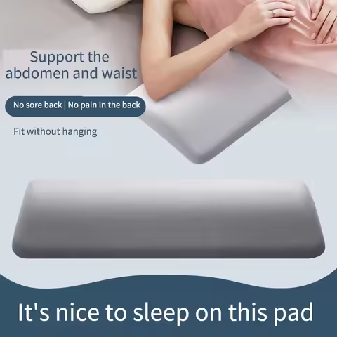 Lumbar pillow on the bed, lumbar pad, lumbar support, lying flat, sleeping artifact, lumbar support,