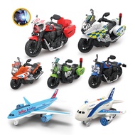 Children Motorcycle Simulation Toy Car Model Sound Light Inertial Airplane Boy 2-3 Years Old Boy Bab