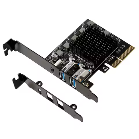 Expansion Card PCI Express X4 to 2 Port USB3.2 Gen2 10G + 1 Port USB3.2 Gen2x2 20G Riser PCIE USB 3.