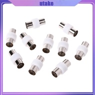 UTAKEE 10 Pcs RF Antenna FM TV Coaxial Cable TV PAL Female To Female Adapter Connector