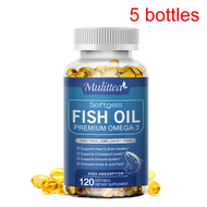 Fish Oil 1000mg Softgels  Omega 3 Support Overall Heart Brain Joint and Eye Health