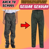Seluar Sekolah Menengah Hijau Gelap Dark Green Secondary School Pants 23 to Plus Size 50 SAFA SCHOOL