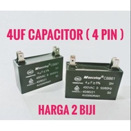 2 biji 4pin 4uf Capacitor kapasitor 4uf 4 uf
