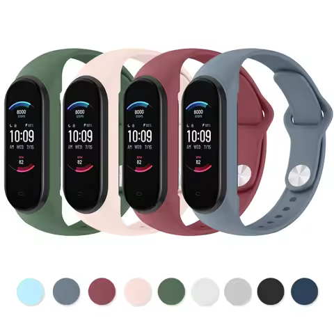Soft Silicone Strap For Xiaomi Mi Band 5 6 Band Wristband Watchband For Xiaomi Mi Band 5 6 Miband 5 