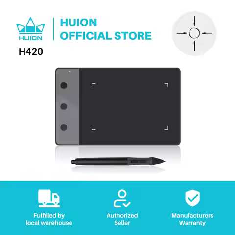 New HUION H420 Graphics Tablets 4" x 2.23" Professional Signature Digital Pen Tablets USB Art Drawin