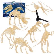 Simulation Dinosaur Fossil Skeleton Assembly Model Creative Tyrannosaurus Special Dragon Triceratops Handmade Toy SAYUE