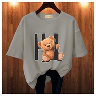 GET FASHION - BAJU KAOS WANITA DEWASA BEAR HI KOREAN STYLE OVERSIZE VIRAL