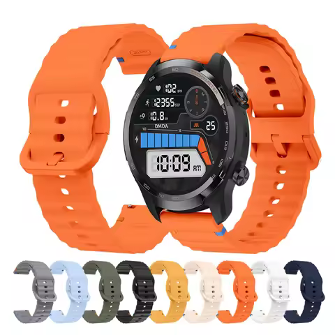 20 22mm Watch Strap For TicWatch Pro 3 Ultra GPS/LTE Silicone Band for Ticwatch S2 E2 E3 GTX/GTH/GTW