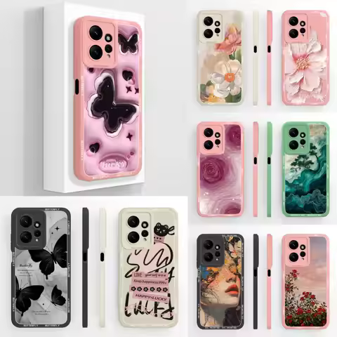 New Design Case For Redmi Note 12 Pro Plus 4G 5G Pretty Butterfly Silicone Cover For RedmiNote12 12P
