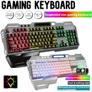 #ReadyStock GK70 MEKANIKAL GAMING KEYBOARD 104keys Colorful LED Backlight Gaming Keyboard G700 Keybo